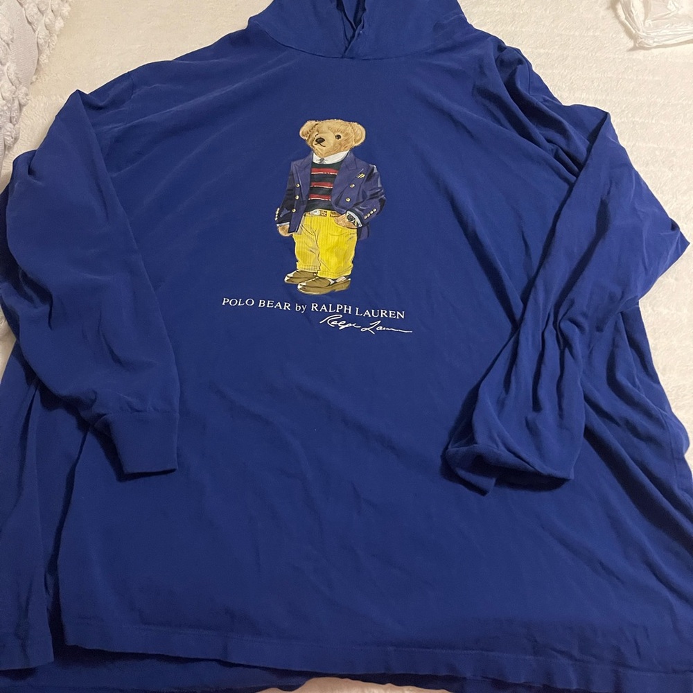 Ralph Lauren Polo Blue hoodie polo bear 3xl